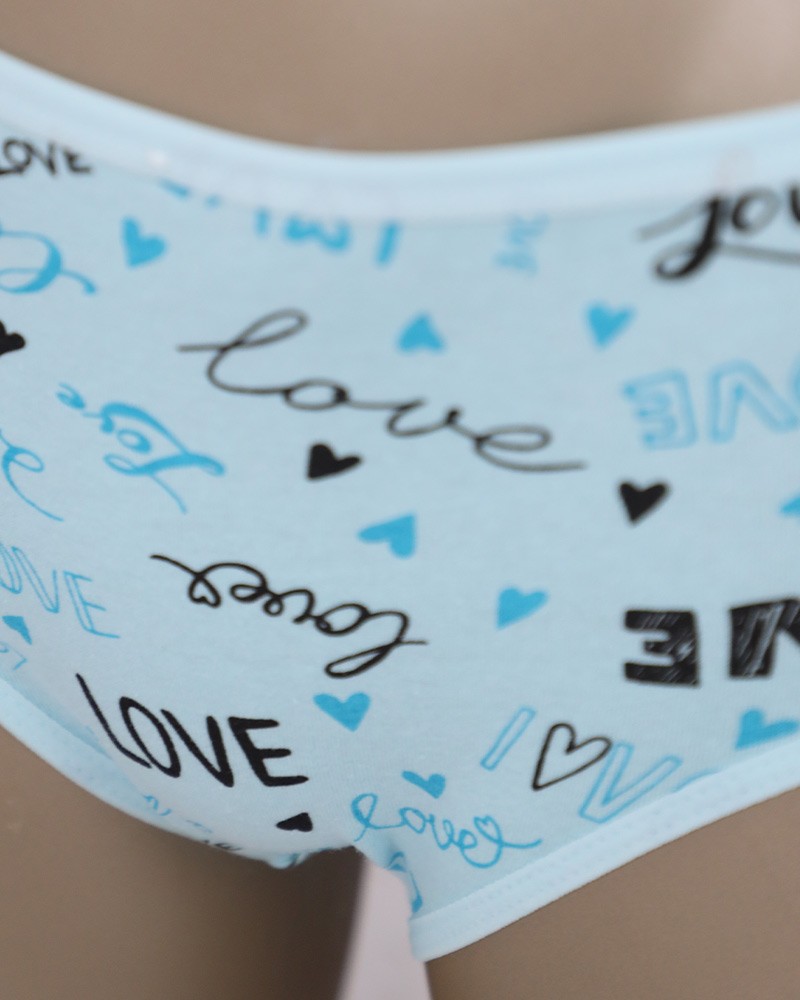 Cotton Panties With L ❤️ VE  Print - Daraghmeh