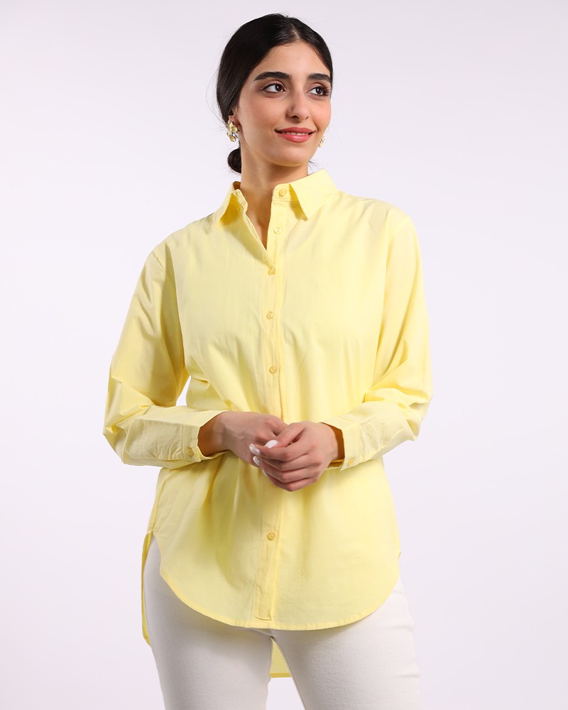 Plain Cotton Shirt - Daraghmeh