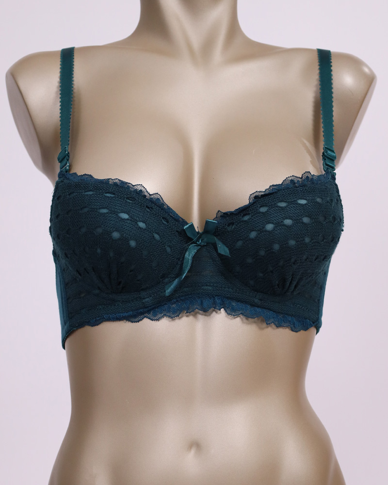 Perforated Love Heart Quilted Cotton Bra Design - Daraghmeh