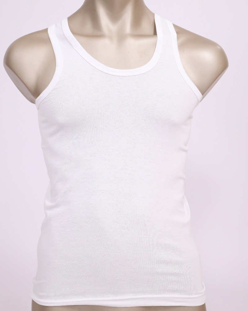 White Under Wear Suspender - Round Neck - Daraghmeh