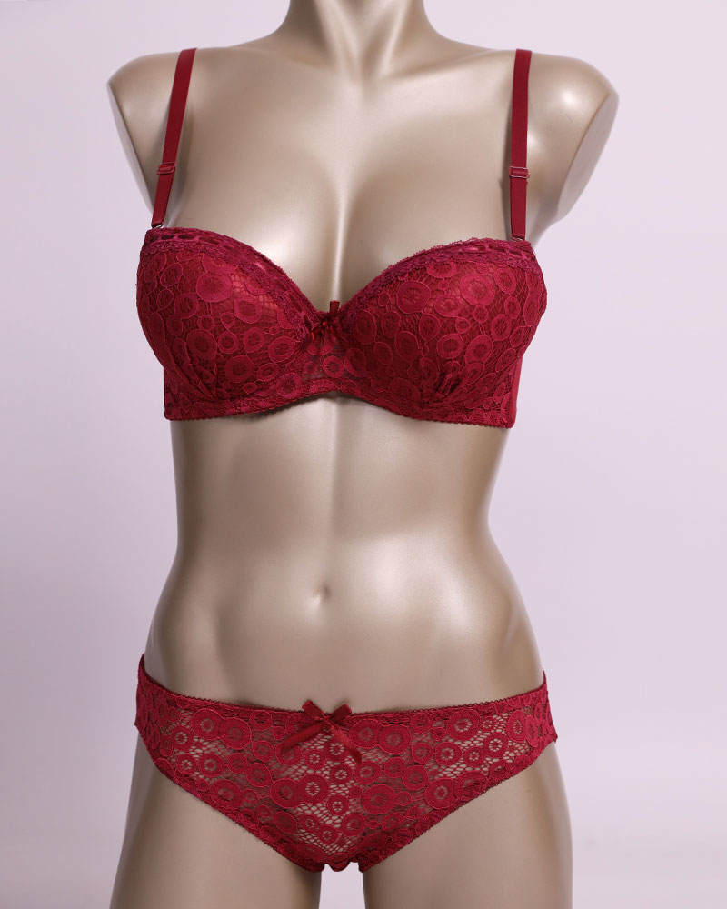 Underwear Set In Two Pieces Push Up Bra + Cotton Panties - Daraghmeh