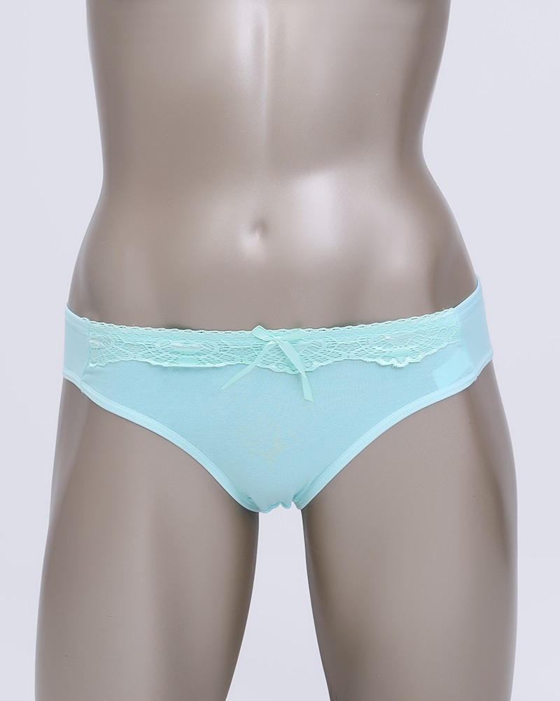 Cotton Panties With Bow And Embroidery