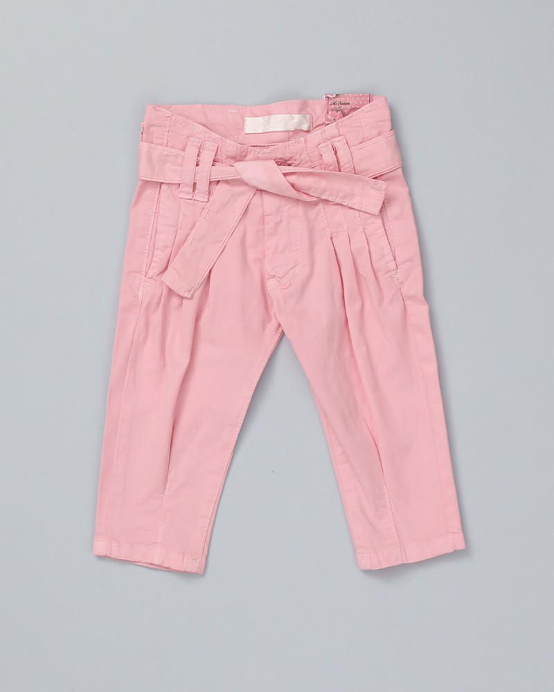 بنطلون بيبي كتان مع حزام ضراغمة