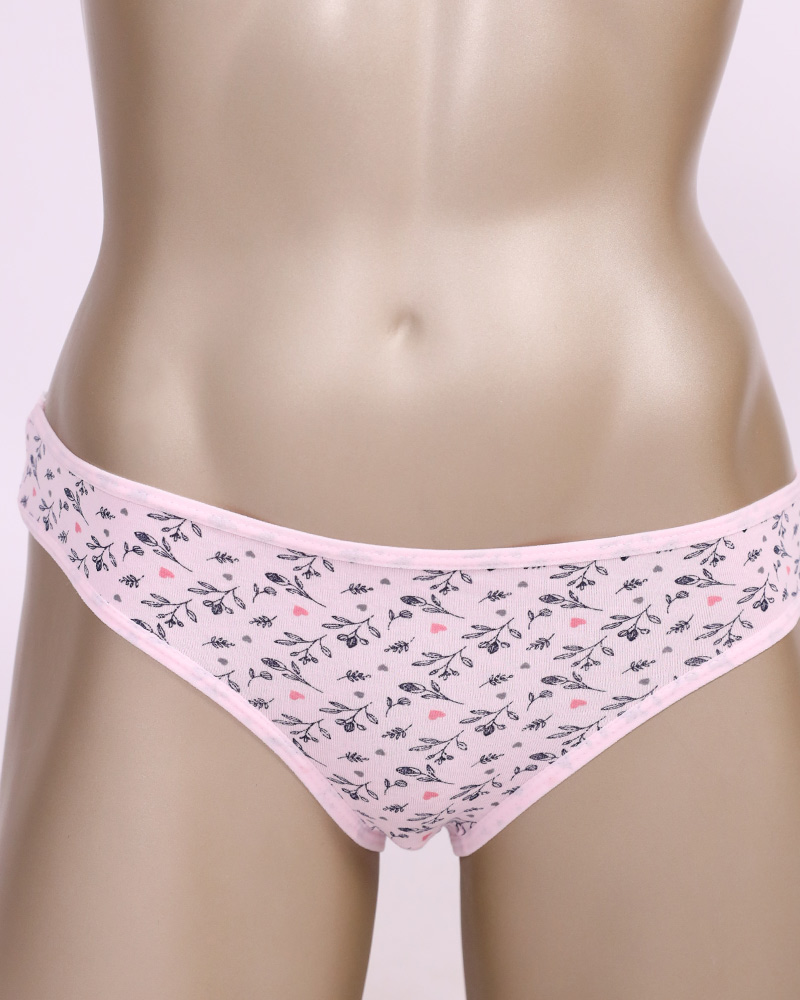 Cotton Panties Flower Bouquet And Love Heart Print Daraghmeh