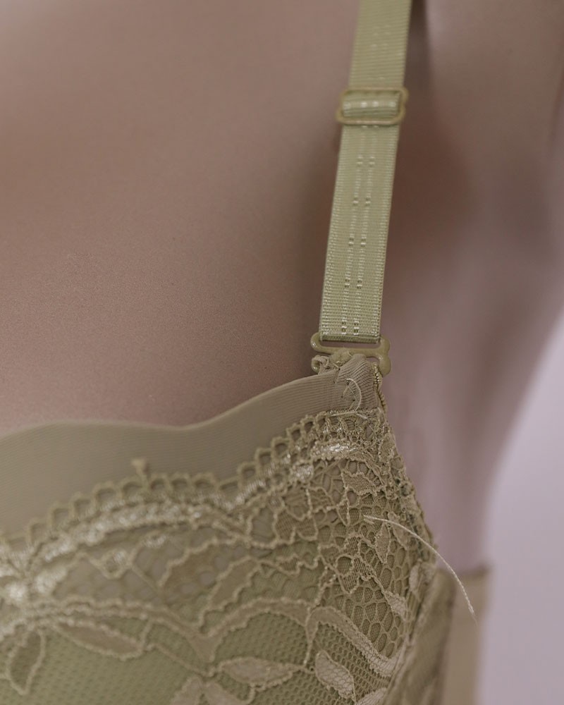 Perforated T-Shirt Bra With Centered Ribbon - Daraghmeh
