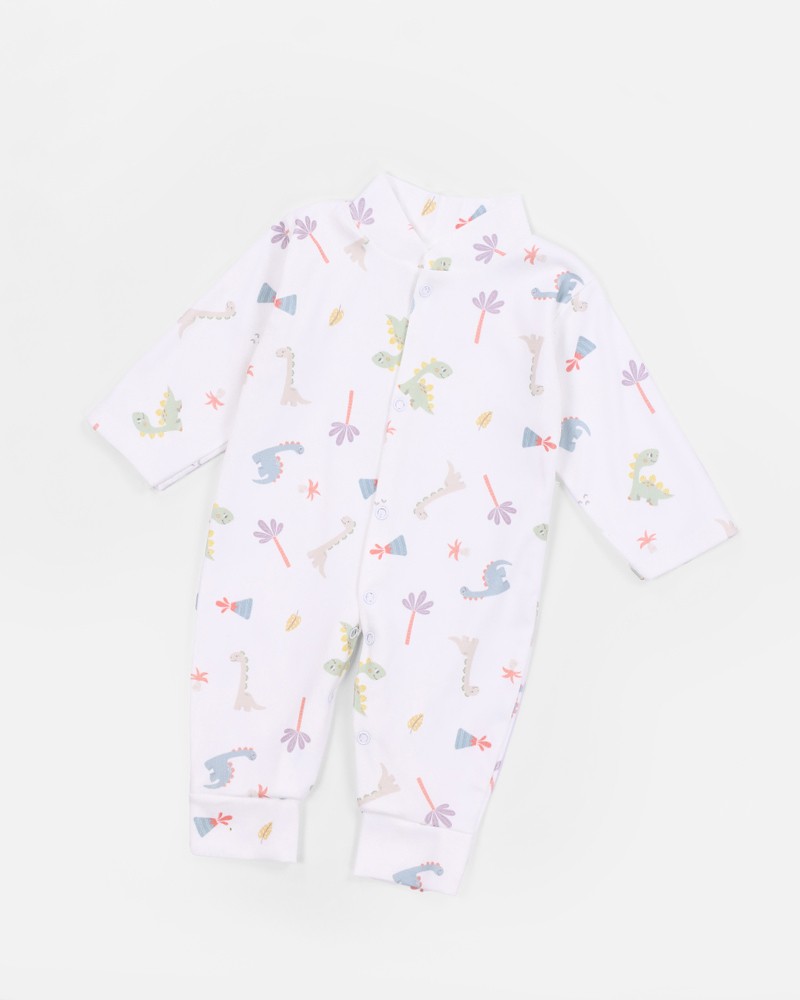Baby Dinosaur Print Footless Romper