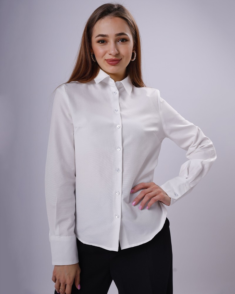 Plain Women's Cotton Shirt - Daraghmeh