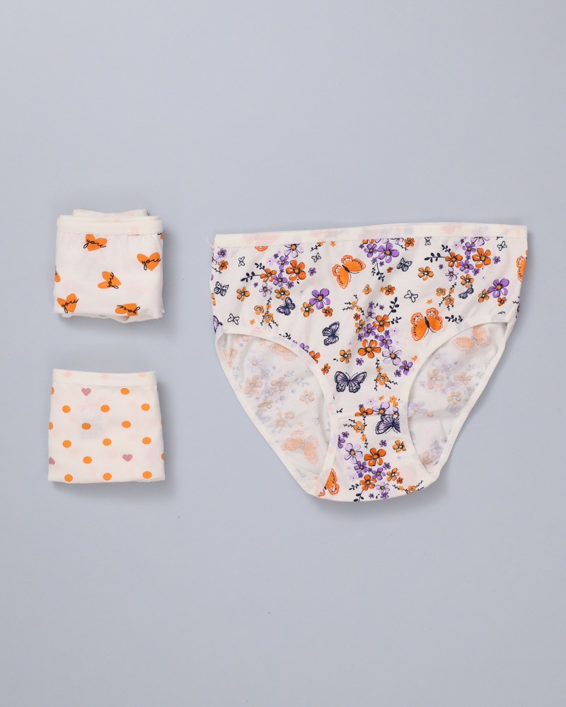 Cotton Lycra Panties Set In 3 Pieces Daraghmeh