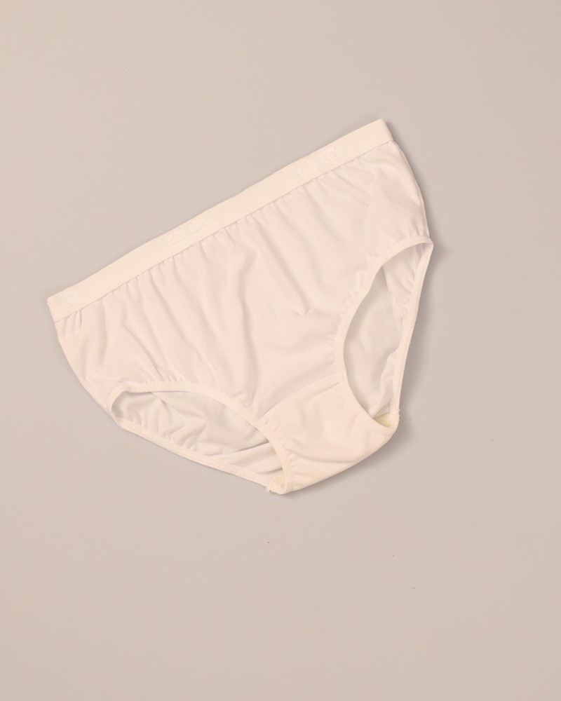 Plain White Cotton Panties In High Waist Design Daraghmeh