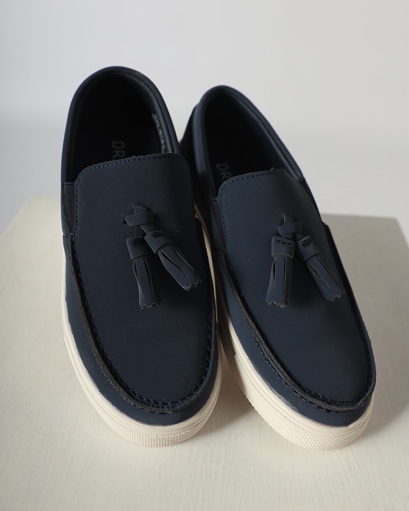 Navy Chamois Shoes - Daraghmeh