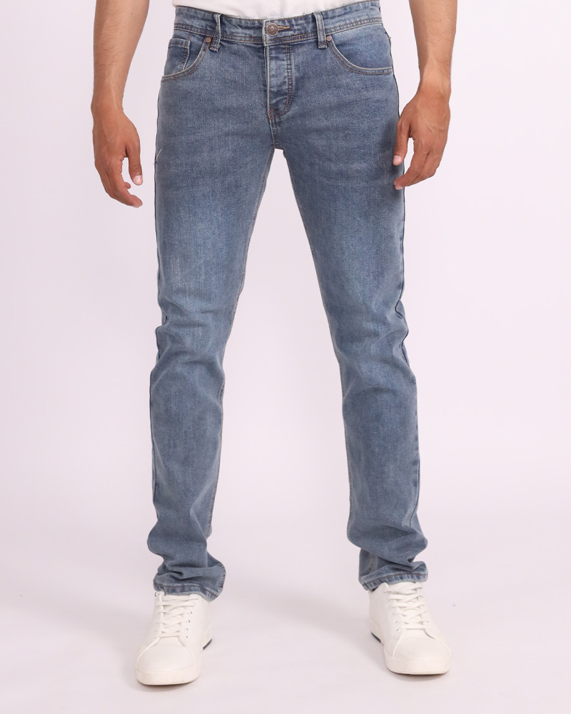 Slim Fit Jeans - Faded Light Blue - Daraghmeh