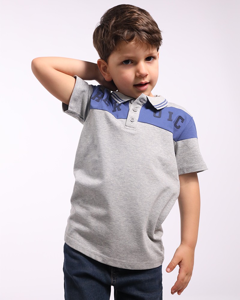 Slim Fit Polo Tshirt With "HEROIC" Print Daraghmeh