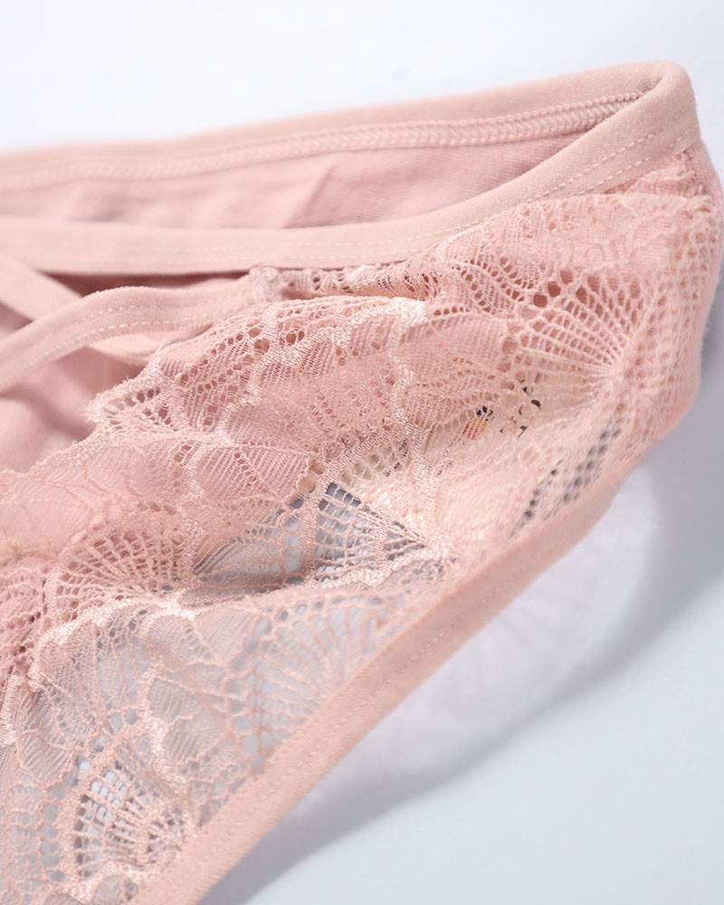 Sides Perforated Panties With X Design Daraghmeh