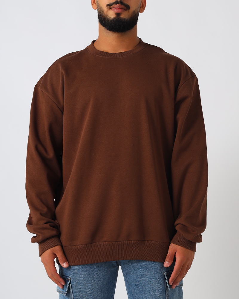 Regular Fit Casual Sweatshirt - Big Sizes - Daraghmeh
