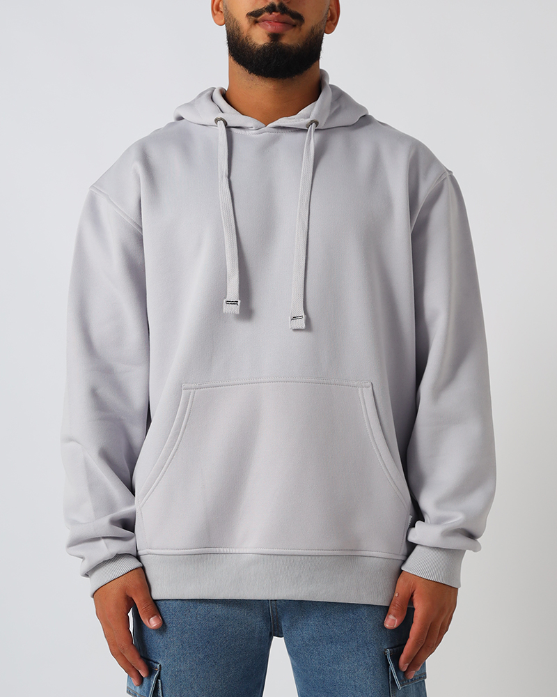 Regular Fit Casual Hoodie - Big Sizes - Daraghmeh