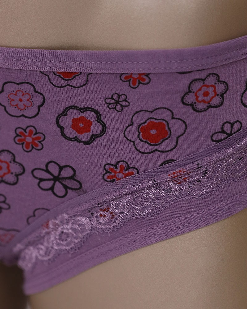 Cotton Panties With Roses Print - Daraghmeh