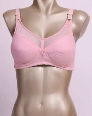 Padded Cotton Bra In Floral Design With Ribbon In The Middle - Daraghmeh