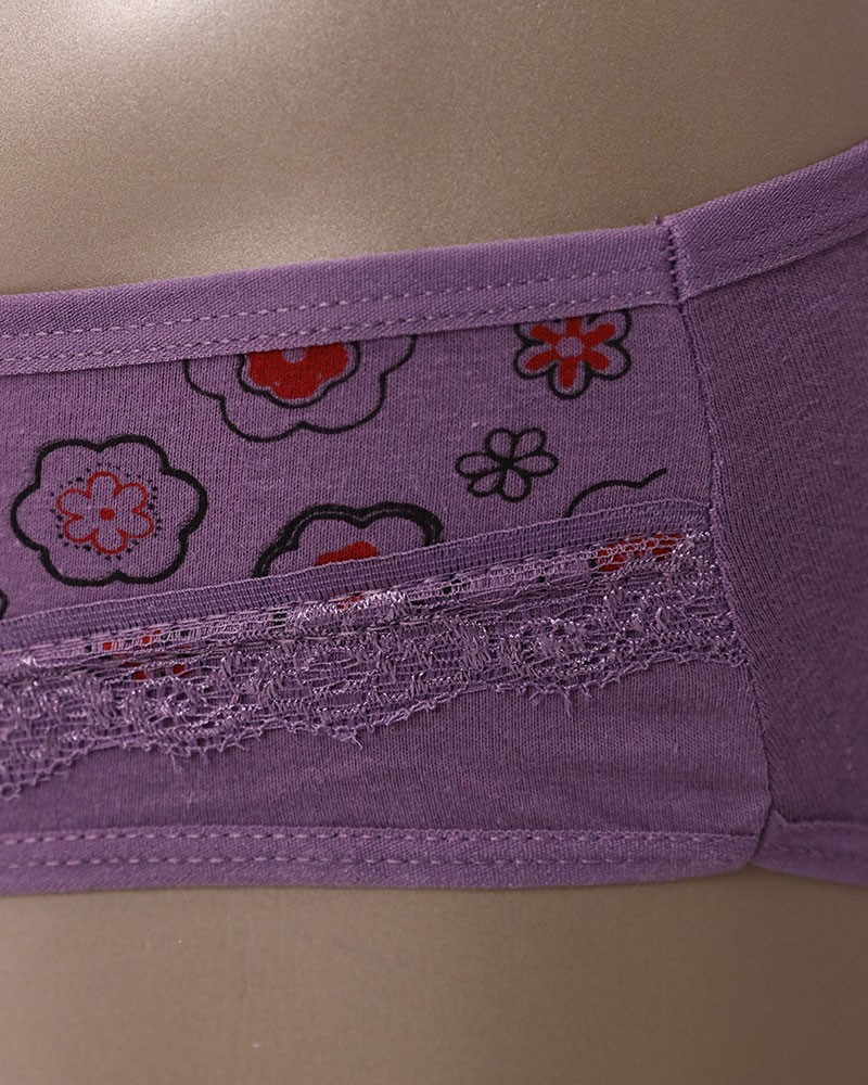 Cotton Panties With Roses Print Daraghmeh